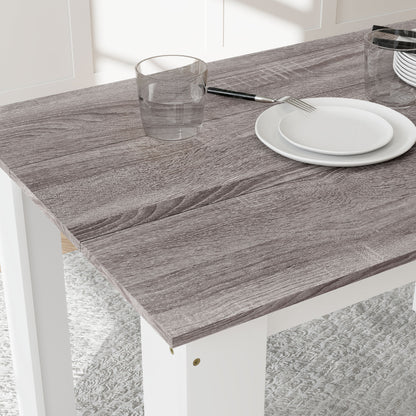 Dining Table for 4-6 People, Wood Effect Tabletop, Grey