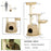 Cat Tree Tower, Climbing Activity Centre, Kitten Furniture w/ Cattail, Bed, House, Sisal Post, Hanging Ball, Natural Tone