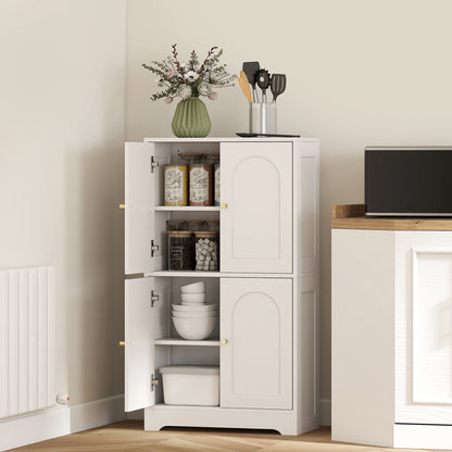 110cm Kitchen Cupboard with 4 Arched Doors and 2 Adjustable Shelves