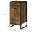 Industrial 3-Drawer Storage Chest Cabinet Organizer Metal Frame Freestanding Unit, Perfect for Bedroom Living Room, Brown