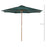 3(m) Wooden Patio Umbrella, Pulley Operated Garden Parasol with Rope Pulley Mechanism and 8 Ribs, Green