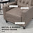 Studded Upholstered Reclining Armchair w/ Retractable Footrest Brown