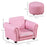 Toddler Chair Single Seater Kids Sofa Set Children Couch Seating Game Chair Seat Armchair w/ Free Footstool (Pink)