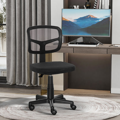 Small Office Chair without Arms, Ergonomic Swivel Mesh Desk Chair