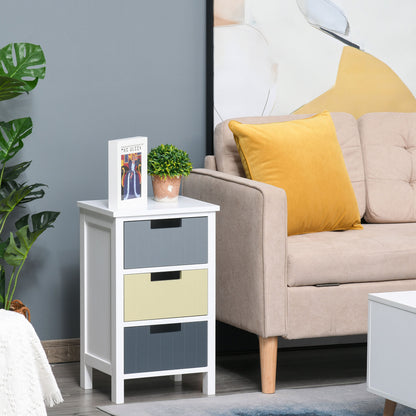 3 Drawer Colourful Storage Cabinet Tower Dresser Chest Organiser Home