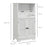 kleankin Bathroom Storage Unit with Louvred Doors, Bathroom Floor Cabinet with Drawers, Open Shelf and Adjustable Shelf