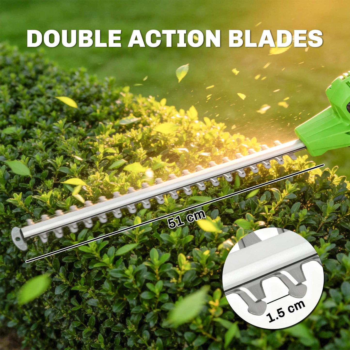 2.6m Corded Extendable Hedge Trimmer with 90 Adjustable Head