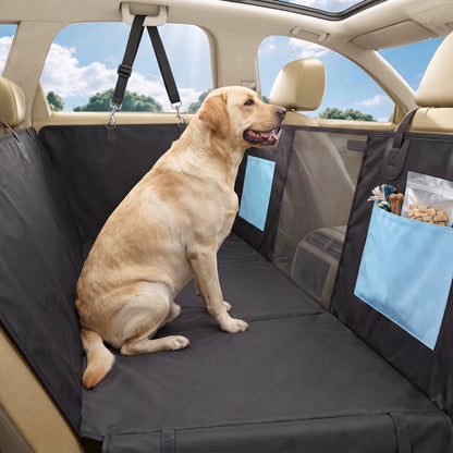 Dog Car Seat Cover, Waterproof Dog Travel Hammock, Blue