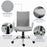 Office Chair Linen Swivel Computer Desk Chair Home Study Task Chair with Wheels, Arm, Adjustable Height, Grey