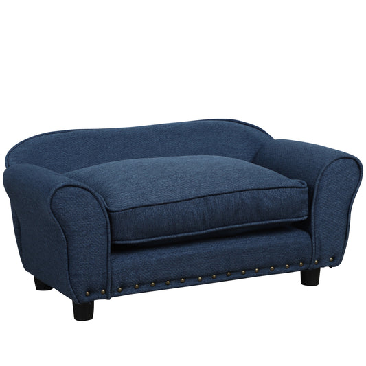Dog Sofa Bed Pet Chair w/ Soft Cushion, for XS and S Dogs - Blue