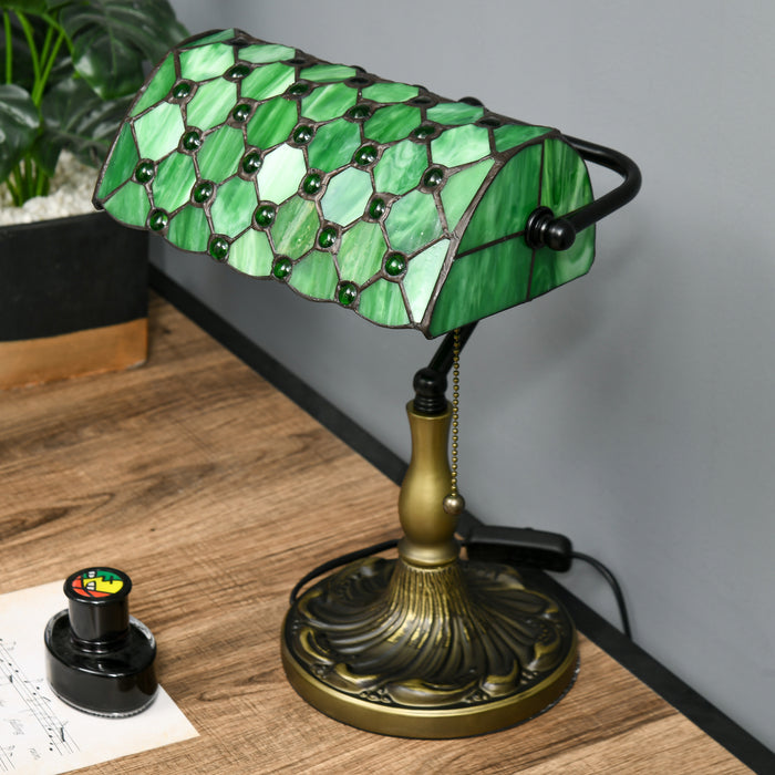 Stained Glass Table Lamp, for Bedroom Bedside, Bulb not Included