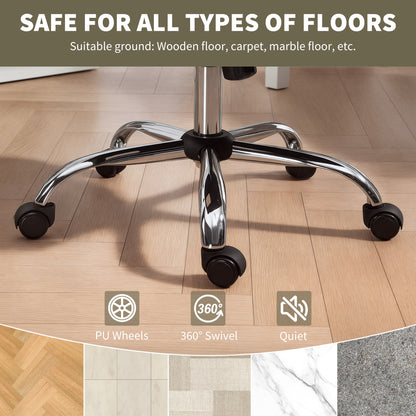 Modern Velvet Office Desk Chair for Bedroom, Living Room, Beige