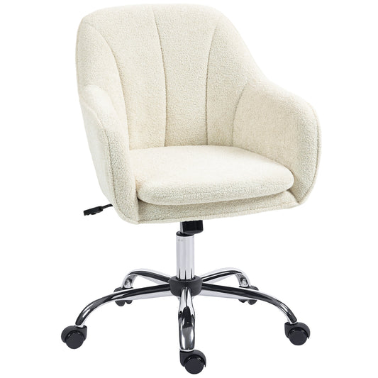 Modern Velvet Office Desk Chair for Bedroom, Living Room, Beige