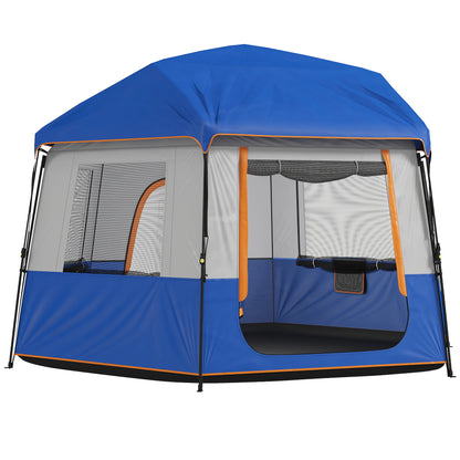 Camping Tent 3000mm Waterproof 4-6  Person Blue