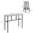 6-Piece Bar Table Set, 2 Breakfast Tables with 4 Stools, Counter Height Dining Tables & Chairs for Kitchen, Living Room, Grey