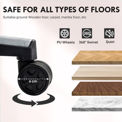 Gamer Computer Chair, Gaming Chair with Swivel Wheels, Pale Pink