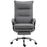 Vibration Massage Office Chair with Heat, Microfibre Computer Chair with Footrest, Armrest, Double Padding, Reclining Back, Grey