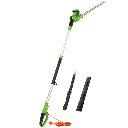 2.6m Corded Extendable Hedge Trimmer with 90 Adjustable Head