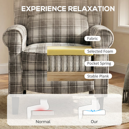 Recliner Chair for Living Room Wingback Chair with Padded Armrest