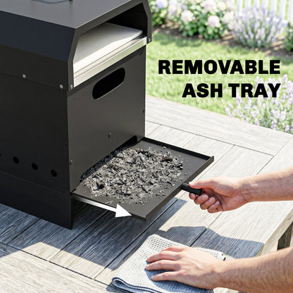 3 in 1 Portable Wood Fired Outdoor Pizza Oven with Handles