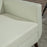 Modern Upholstered Fabric Loveseat Sofa for Living Room, Cream