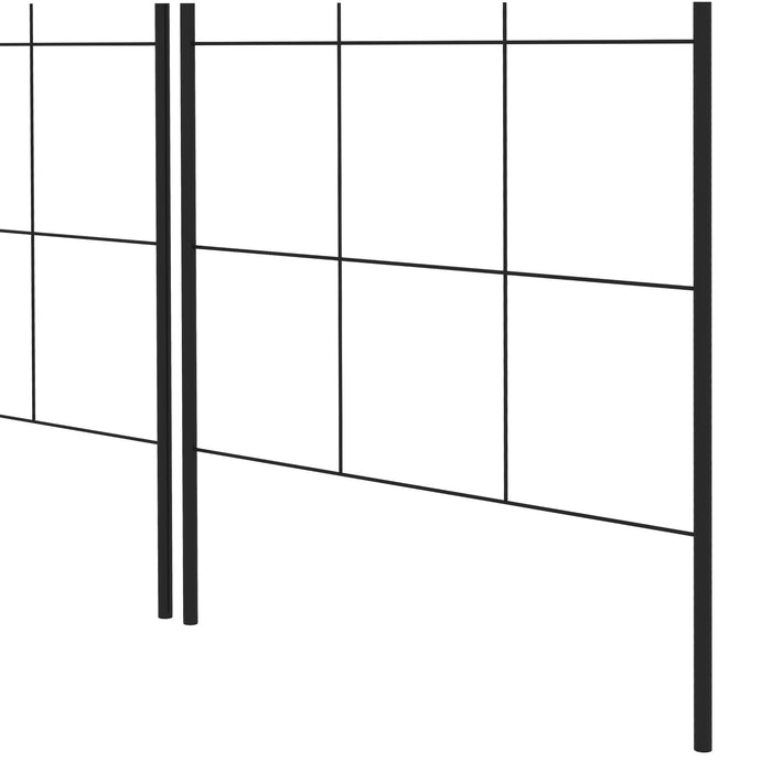 Metal Trellis Set of 2, Garden Trellis for Climbing Plants Support Frames, Grid Design