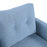 2 Seat Sofa Double Sofa Loveseat Fabric Wooden Legs Tufted Design for Living Room, Dining Room, Office, Light Blue