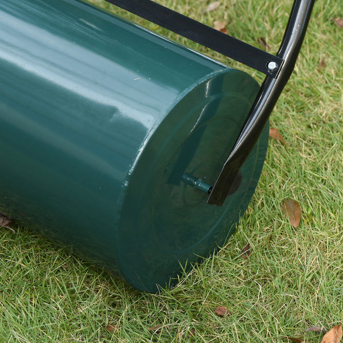 30 L Heavy Duty Water Or Sand Filled Φ30cm Garden Steel Lawn Roller Drum - Green