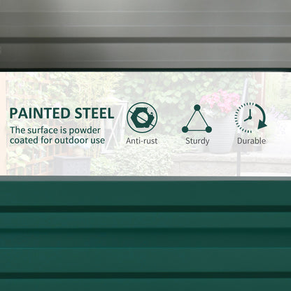 Raised Garden Bed Elevated Planter Box for Flowers Green