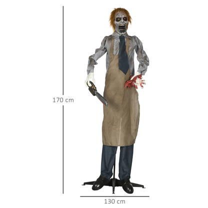 Life Size Outdoor Halloween Decoration Animatronic Chainsaw