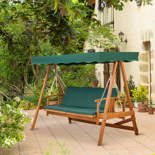 Wooden Garden 3-Seater Outdoor Swing Chair