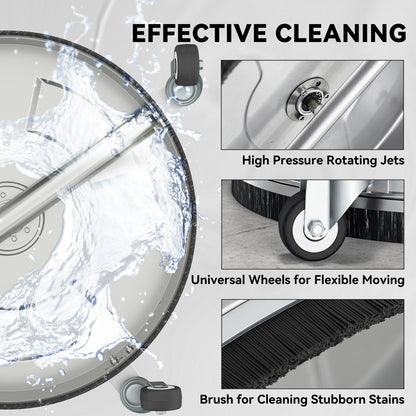 13" Pressure Washer Surface Cleaner with 4 Wheels