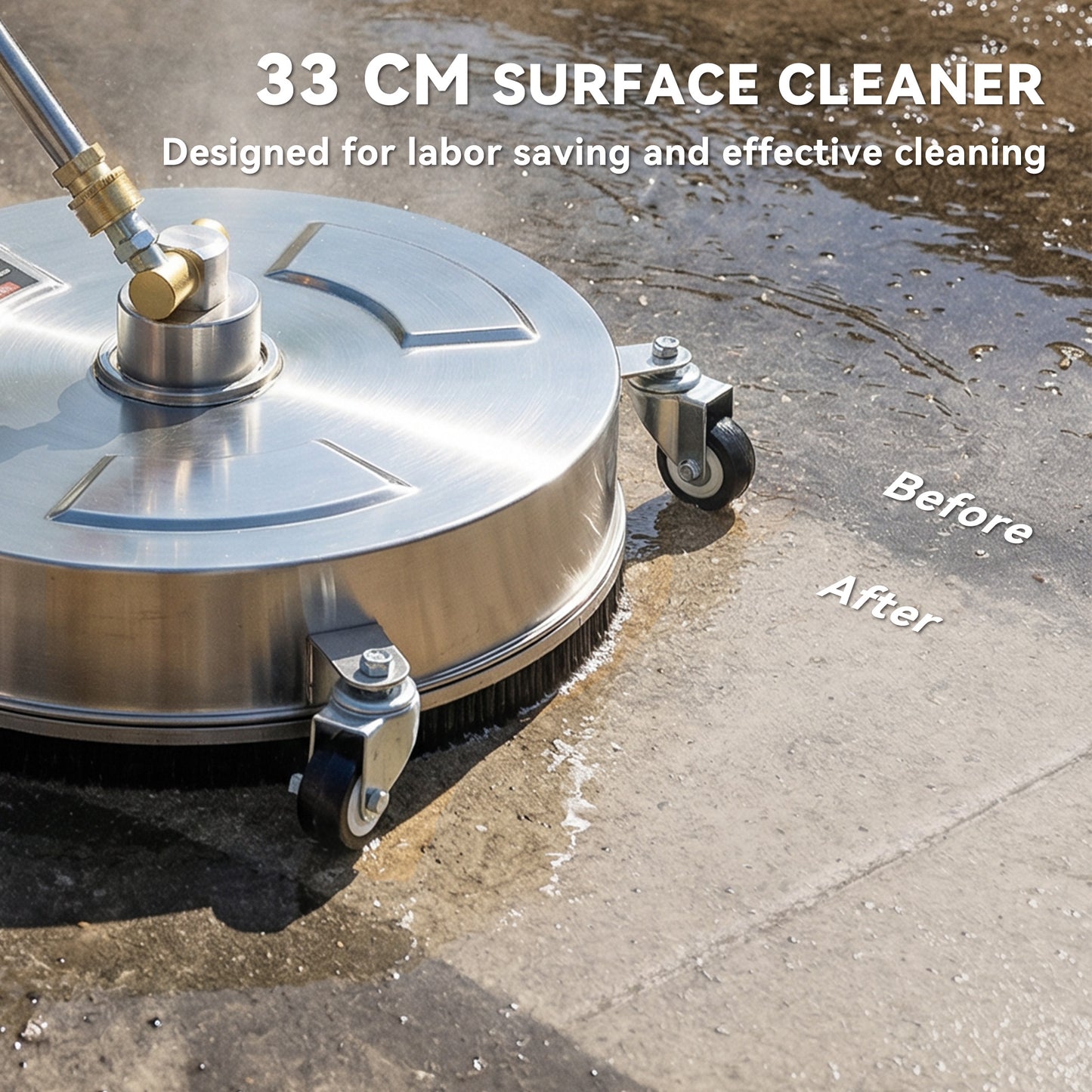 13" Pressure Washer Surface Cleaner with 4 Wheels