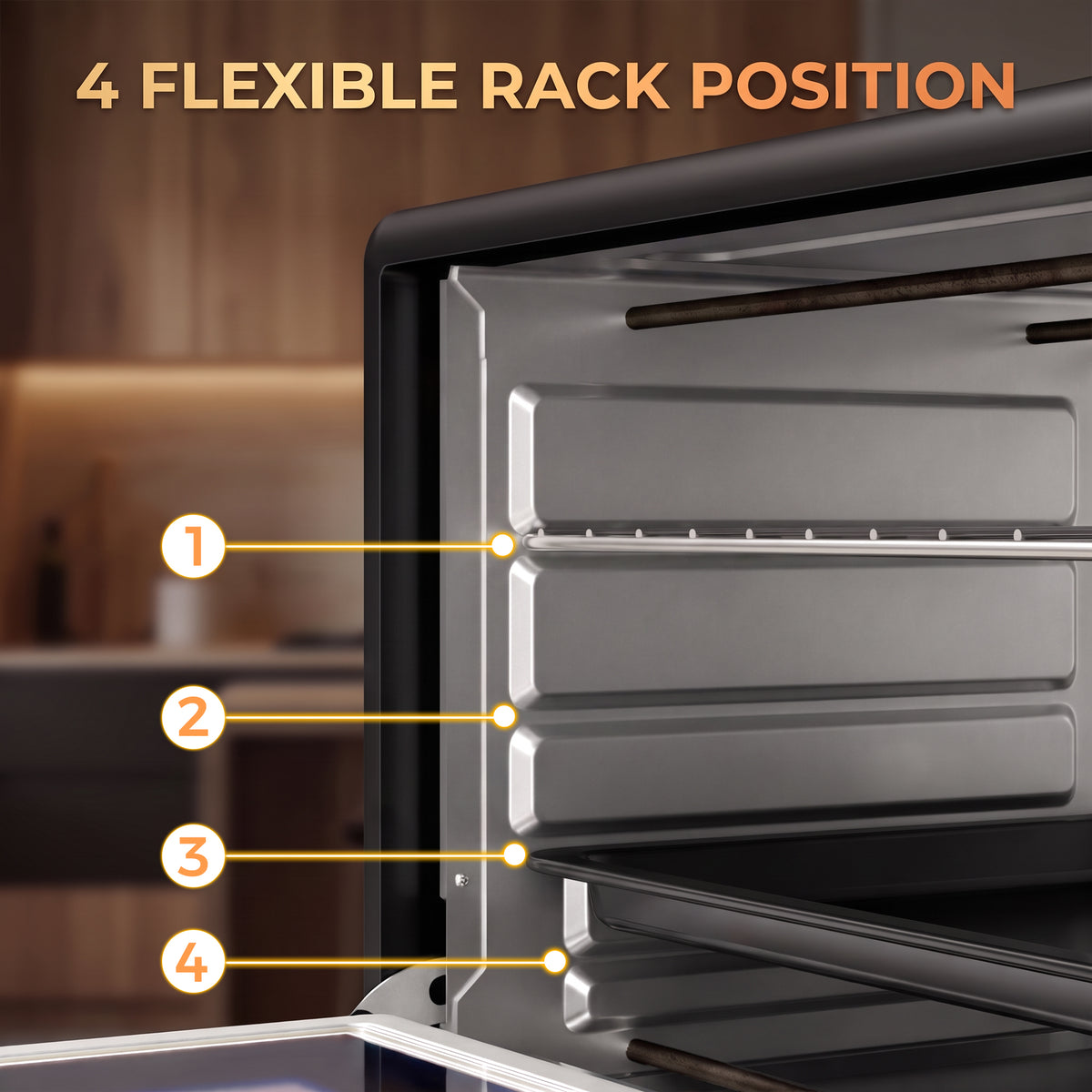 1600W 30L Mini Oven with Adjustable Temperature and 60-Minute Timer - Black