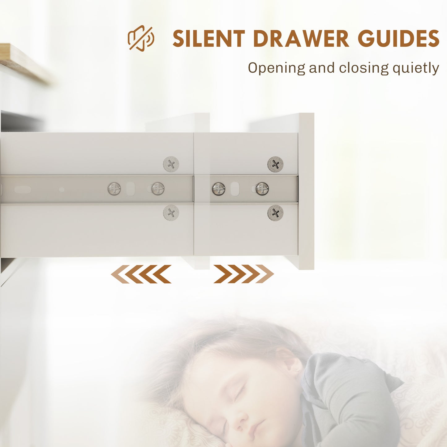 Sideboard with Drawer, Adjustable Shelf for Living Room, White