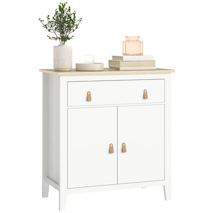 Sideboard with Drawer, Adjustable Shelf for Living Room, White