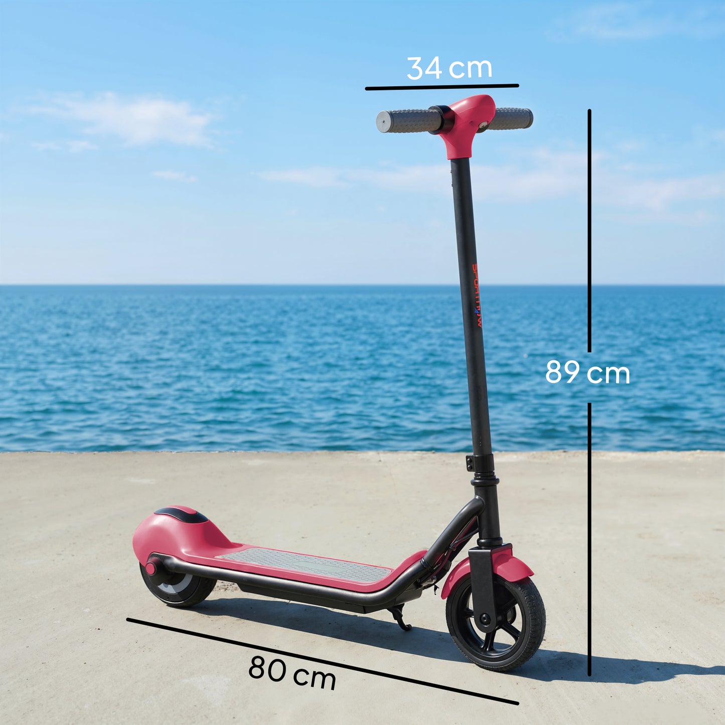 Electric Scooter, Lightweight E Scooter with LED Display, Pink