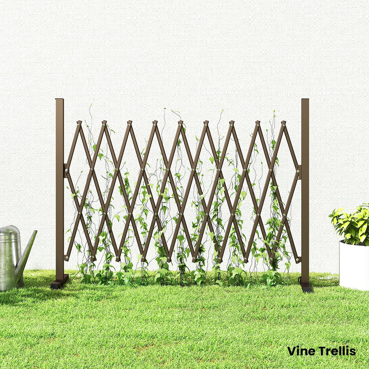 Aluminium Alloy Movable Fence, Pet Safety Fence, Dark Brown