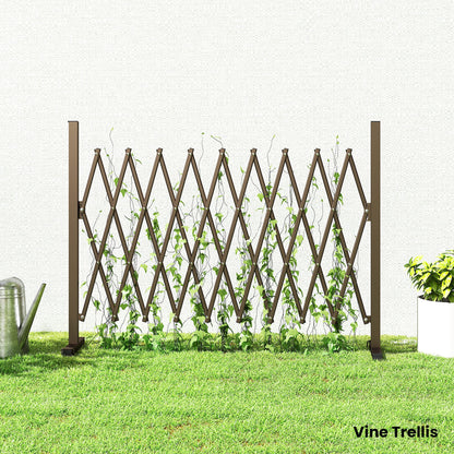 Aluminium Alloy Movable Fence, Pet Safety Fence, Dark Brown
