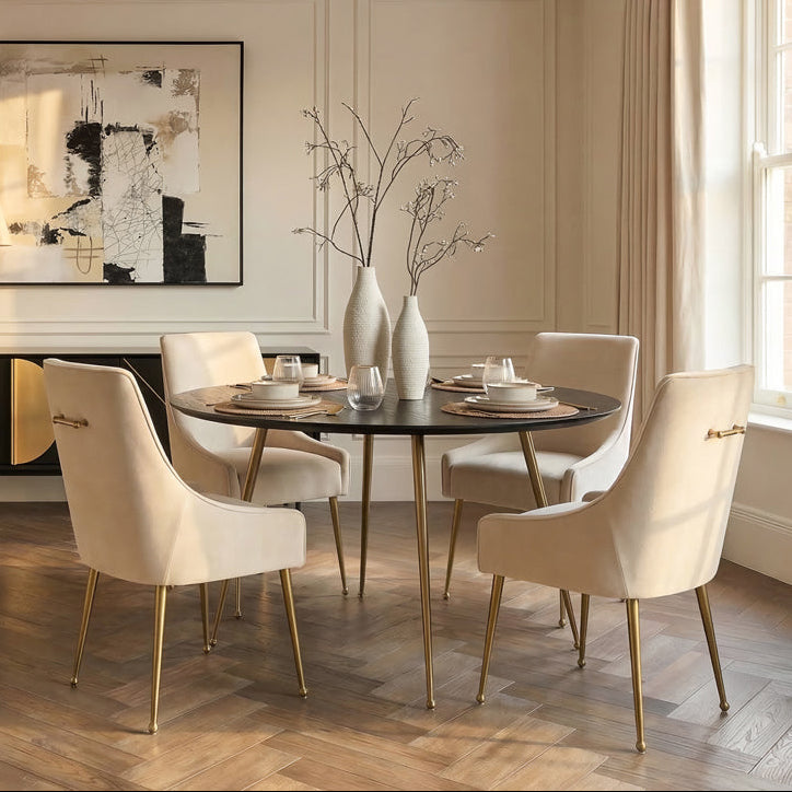 Mason Dining Table – Brushed Gold Legs