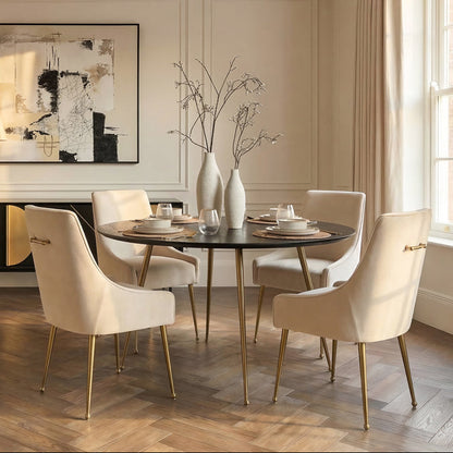 Mason Dining Table – Brushed Gold Legs