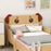 ZONEKIZ Kids Bed for 3-6 Years Old, Puppy-Themed Design, 143 x 74 x 58 cm, Yellow