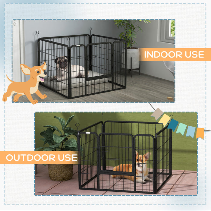 Heavy Duty Dog Playpen, 4 Panel Puppy Pen, Foldable Dog Kennel Both Indoor Outdoor Use Collapsible Design 82L x 82W x 60H (cm)