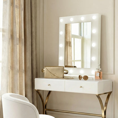 Melissa White Glass Dressing Mirror