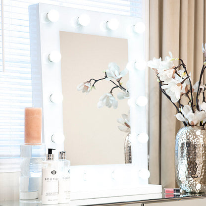 Melissa White Glass Dressing Mirror