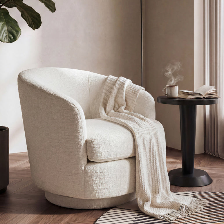 Melville Swivel Chair - Ivory