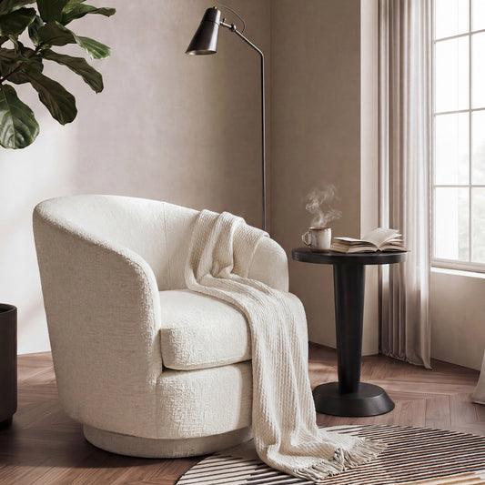 Melville Swivel Chair - Ivory