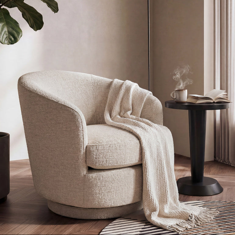 Melville Swivel Chair - Light Taupe