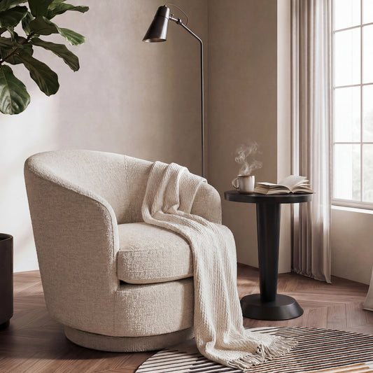 Melville Swivel Chair - Light Taupe