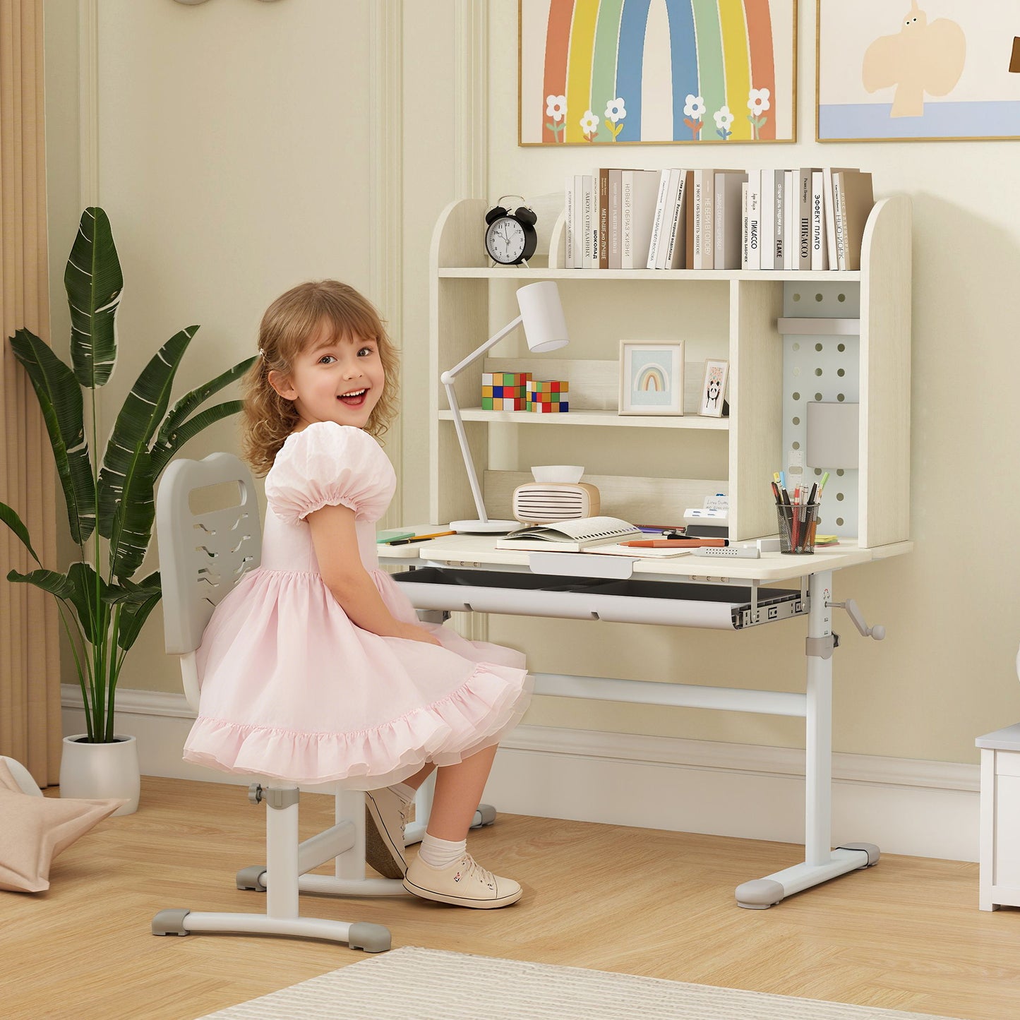 Kids Desk, Study Desk for Kids Height Adjustable with Tilt-Desktop